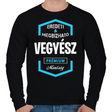 PRINTFASHION Vegyész prémium minőség - Férfi pulóver - Fekete férfi pulóver, kardigán