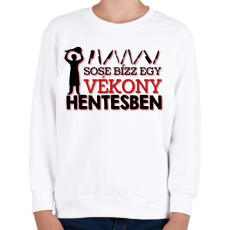 PRINTFASHION Vékony hentes - Gyerek pulóver - Fehér