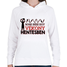 PRINTFASHION Vékony hentes - Női kapucnis pulóver - Fehér