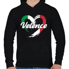 PRINTFASHION Velence - Férfi kapucnis pulóver - Fekete férfi pulóver, kardigán