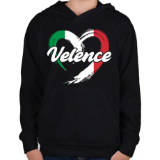 PRINTFASHION Velence - Gyerek kapucnis pulóver - Fekete
