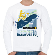 PRINTFASHION Velencei-tó körbetekerés pipa - Férfi pulóver - Fehér férfi pulóver, kardigán
