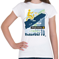 PRINTFASHION Velencei-tó körbetekerés pipa - Női póló - Fehér női póló