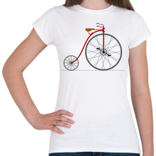 PRINTFASHION Velocipéd - Női póló - Fehér női póló