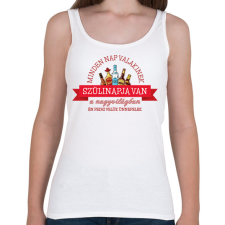 PRINTFASHION Velük ünnepelek - Női atléta - Fehér női trikó