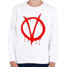 PRINTFASHION Vendetta logo - Gyerek pulóver - Fehér gyerek pulóver, kardigán
