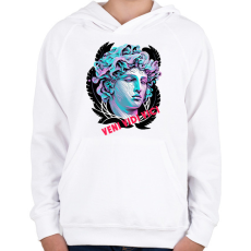 PRINTFASHION Veni Vidi Vici - Gyerek kapucnis pulóver - Fehér