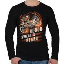 PRINTFASHION Vér, veríték és sebesség - Férfi hosszú ujjú póló - Fekete férfi póló