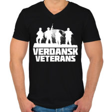 PRINTFASHION Verdansk Veterans - Férfi V-nyakú póló - Fekete férfi póló