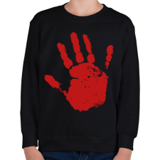 PRINTFASHION Véres kéz - Gyerek pulóver - Fekete gyerek pulóver, kardigán