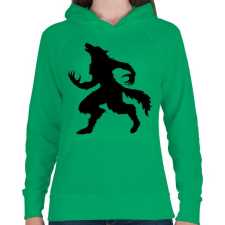 PRINTFASHION Vérfarkas - Női kapucnis pulóver - Zöld női pulóver, kardigán