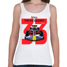 PRINTFASHION Verstappen 33 autóversenyző - fekete felirat - Női atléta - Fehér