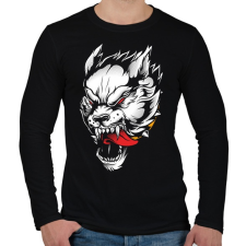 PRINTFASHION Vérszomjas farkas - Férfi hosszú ujjú póló - Fekete férfi póló