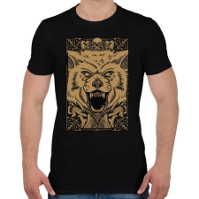 PRINTFASHION Vérszomjas farkas - Férfi póló - Fekete férfi póló