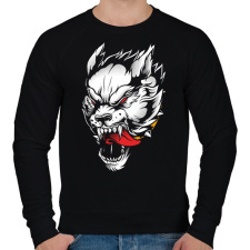 PRINTFASHION Vérszomjas farkas - Férfi pulóver - Fekete férfi pulóver, kardigán
