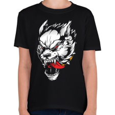 PRINTFASHION Vérszomjas farkas - Gyerek póló - Fekete gyerek póló