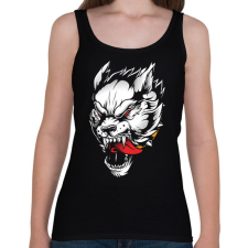 PRINTFASHION Vérszomjas farkas - Női atléta - Fekete női trikó