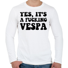 PRINTFASHION Vespa - Férfi hosszú ujjú póló - Fehér