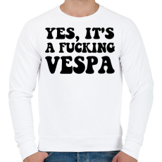 PRINTFASHION Vespa - Férfi pulóver - Fehér