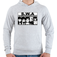 PRINTFASHION Veszélyes csillagharcosok - Férfi kapucnis pulóver - Sport szürke