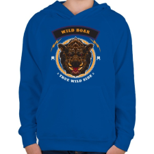 PRINTFASHION Veszélyes...  - Gyerek kapucnis pulóver - Királykék gyerek pulóver, kardigán