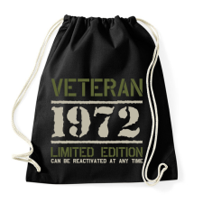 PRINTFASHION Veteran_1972 - Sportzsák, Tornazsák - Fekete tornazsák