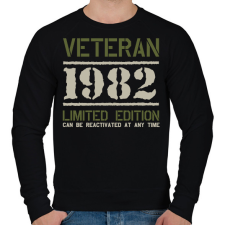 PRINTFASHION Veteran_1982 - Férfi pulóver - Fekete férfi pulóver, kardigán