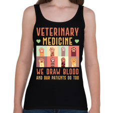 PRINTFASHION Veterinary medicine - Állatgyógyászat - Női atléta - Fekete női trikó