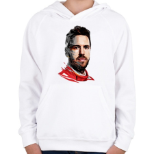 PRINTFASHION Vettel - Gyerek kapucnis pulóver - Fehér gyerek pulóver, kardigán