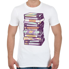 PRINTFASHION VHS kazetták - Férfi póló - Fehér