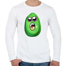 PRINTFASHION Vicces avokádó - Férfi hosszú ujjú póló - Fehér
