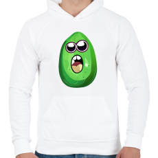 PRINTFASHION Vicces avokádó - Férfi kapucnis pulóver - Fehér
