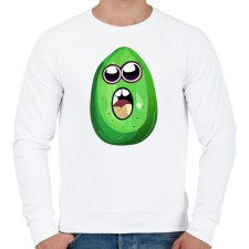 PRINTFASHION Vicces avokádó - Férfi pulóver - Fehér férfi pulóver, kardigán