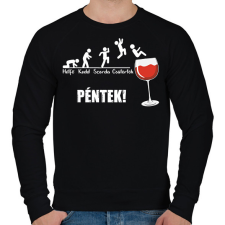 PRINTFASHION Vicces boros hét - Férfi pulóver - Fekete férfi pulóver, kardigán