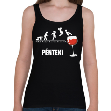 PRINTFASHION Vicces boros hét - Női atléta - Fekete