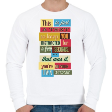 PRINTFASHION Vicces Felirat - Férfi pulóver - Fehér férfi pulóver, kardigán