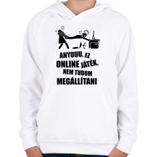 PRINTFASHION Vicces gamer minta - Gyerek kapucnis pulóver - Fehér