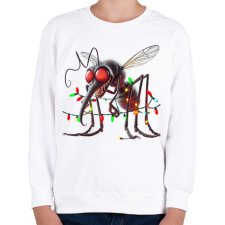 PRINTFASHION Vicces gonosz karácsonyi szúnyog - izzósorral - Gyerek pulóver - Fehér gyerek pulóver, kardigán