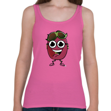PRINTFASHION Vicces napszemüveges cseresznye - Női atléta - Rózsaszín női trikó