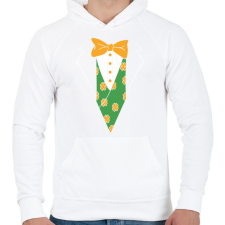 PRINTFASHION Vicces öltöny - Férfi kapucnis pulóver - Fehér férfi pulóver, kardigán