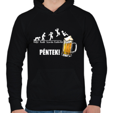 PRINTFASHION Vicces sörös hét - Férfi kapucnis pulóver - Fekete férfi pulóver, kardigán