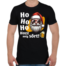 PRINTFASHION Vicces sörözős mikulás - Férfi póló - Fekete férfi póló