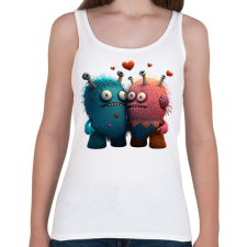 PRINTFASHION Vicces Szörnyecskés - cuki, csúnya, szerelmes minta - Női atléta - Fehér női trikó