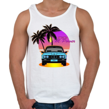 PRINTFASHION Vice City - BMW - Férfi atléta - Fehér atléta, trikó
