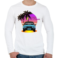 PRINTFASHION Vice City - BMW - Férfi hosszú ujjú póló - Fehér