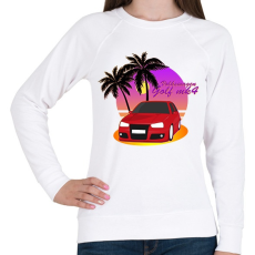 PRINTFASHION Vice City - VW Golf - Női pulóver - Fehér