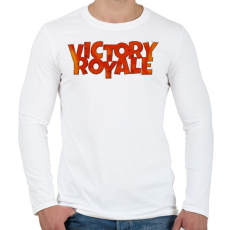 PRINTFASHION Victory Royale - Férfi hosszú ujjú póló - Fehér
