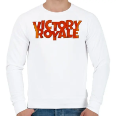 PRINTFASHION Victory Royale - Férfi pulóver - Fehér