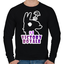 PRINTFASHION Victory Royale - Férfi pulóver - Fekete férfi pulóver, kardigán