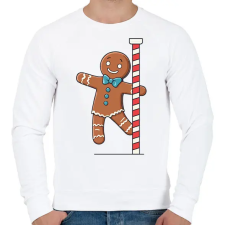 PRINTFASHION Vidám mézeskalács - Férfi pulóver - Fehér férfi pulóver, kardigán